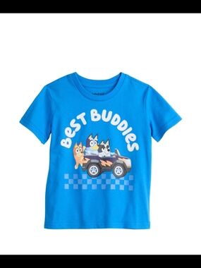 🌻 NWT Cute Boys Bluey Best Buddies Car Ride Shirt 🚙 Size 12M